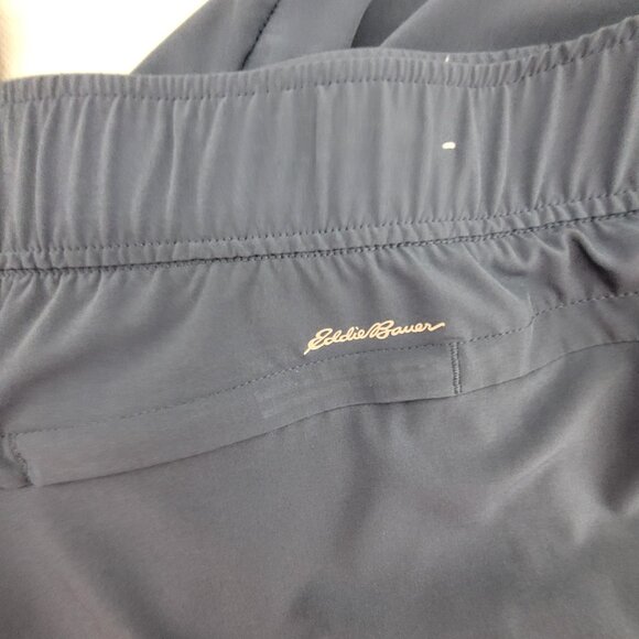 Eddie Bauer Traveler Ankle Pants Womens XXL Blue High Rise Elastic Waist Pocket - Picture 5 of 12